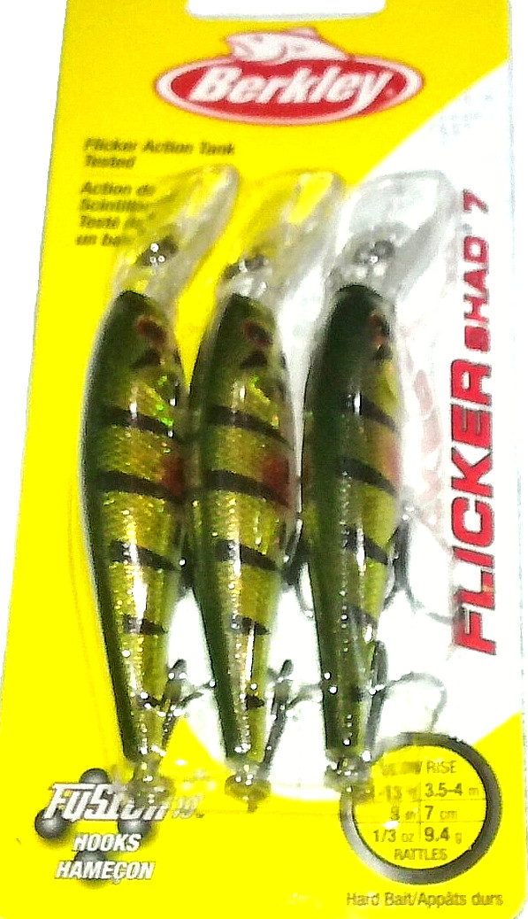 Berkley #7 Flicker Shad Crankbaits (3-Pk-Growler)