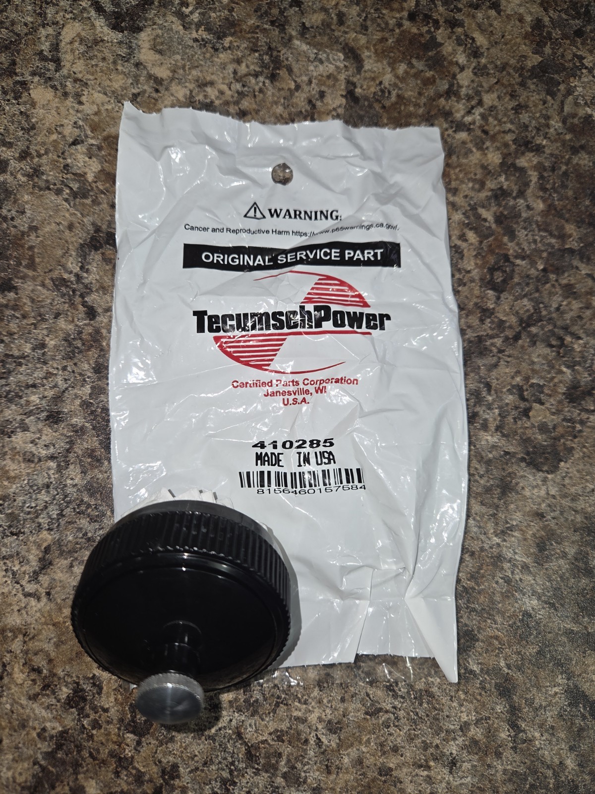 410285 Strikemaster/Jiffy Ice Auger Vent Fuel Gas Cap Fits Tecumseh  740001C