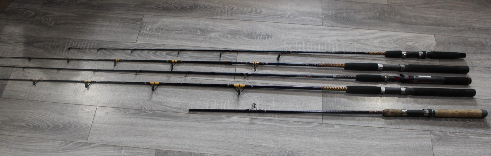 LOT OF 4 SHAKESPEARE UGLY STIK RODS, BWS1101, BWS1100,SPL1100,USCA702M