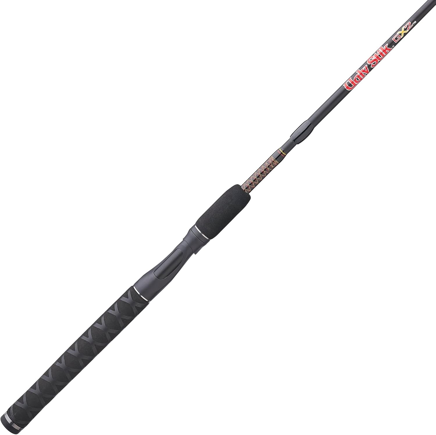 Ugly Stik 6’6” GX2 Spinning Rod, Three Piece 7′ – Medium – 4pc, Black/Red
