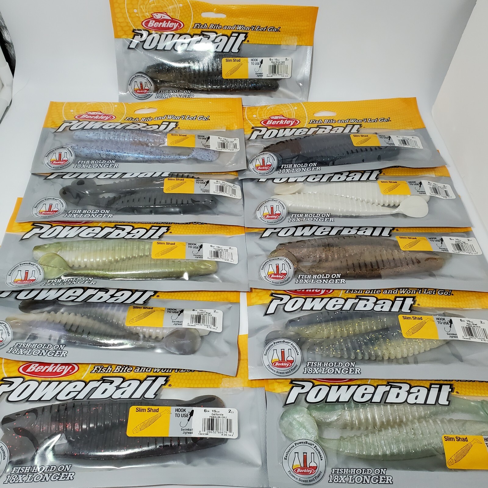 Berkley Powerbait 6″ Slim Shad Swimbait 2 Count Pack Choice Of Colors