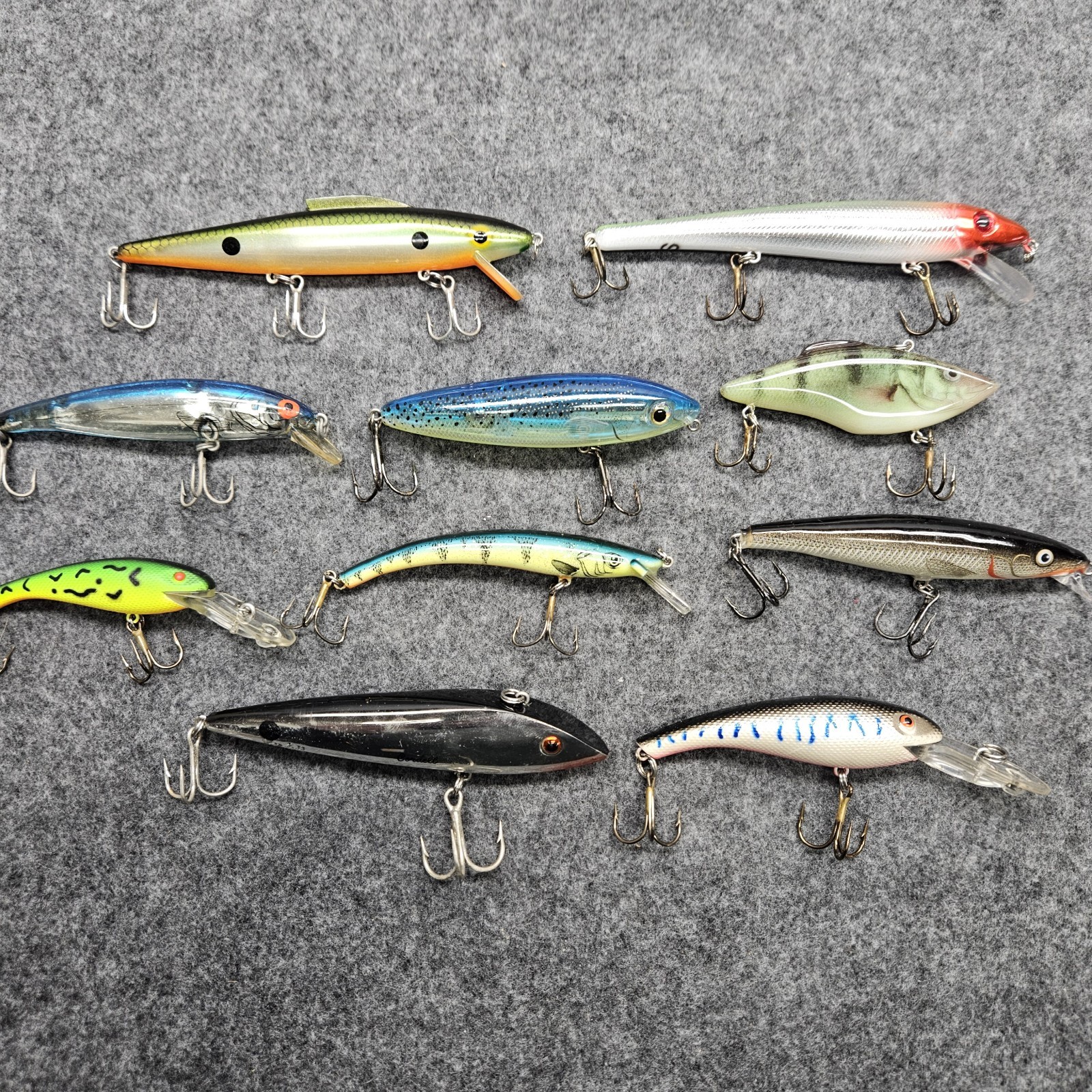 Vintage Crankbait Fishing Lure Lot (10) Cotton Cordell Wally Diver Berkley