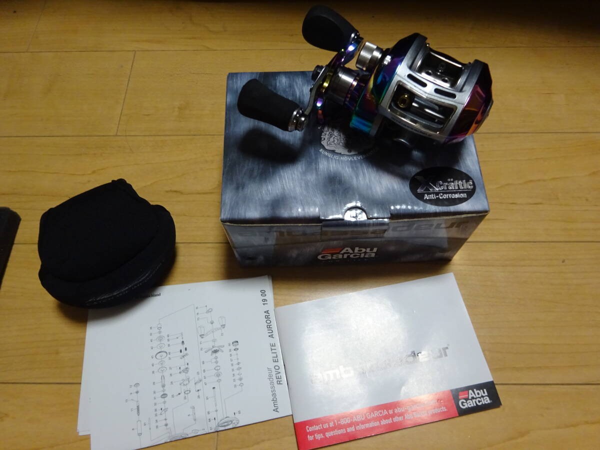 Very Good Condition Rare Abu Garcia Revo Elite Aurora Right Handle Bait Reel