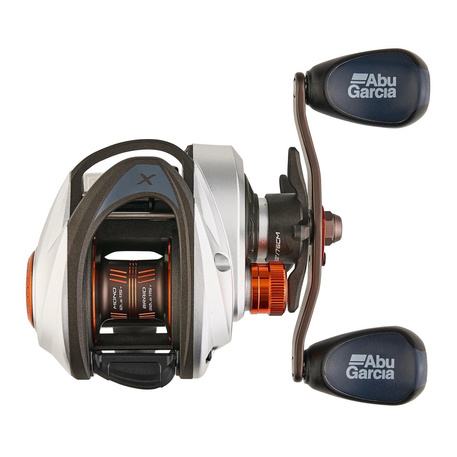 Abu Garcia Revo 5 SXHSLP 7.3:1 Baitcaster Fishing Reel Silver/Orange Open Box