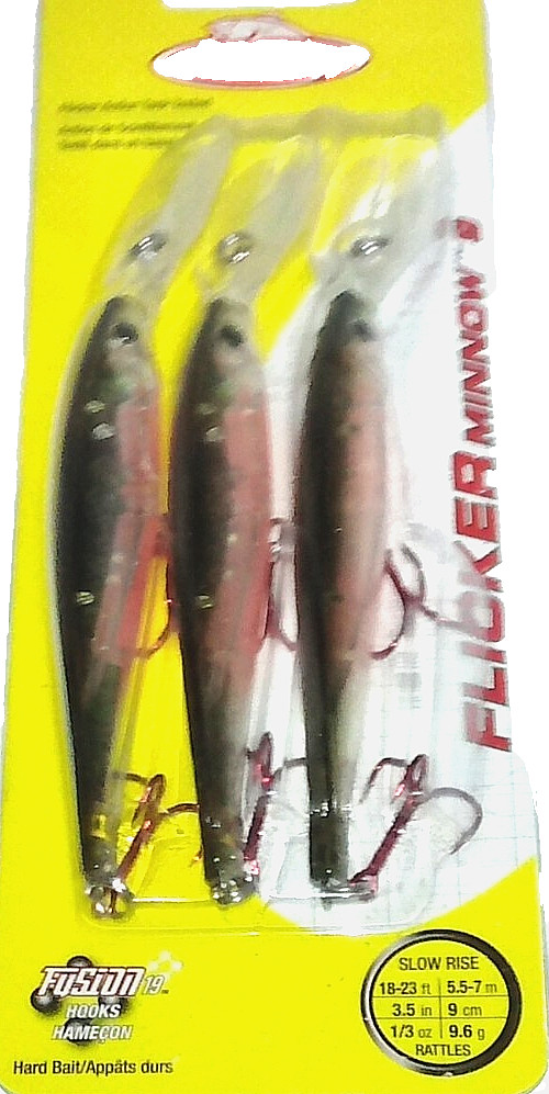 Berkley #9  Flicker Minnow Crankbait (3-Pk-HD Flash-Bluegill)