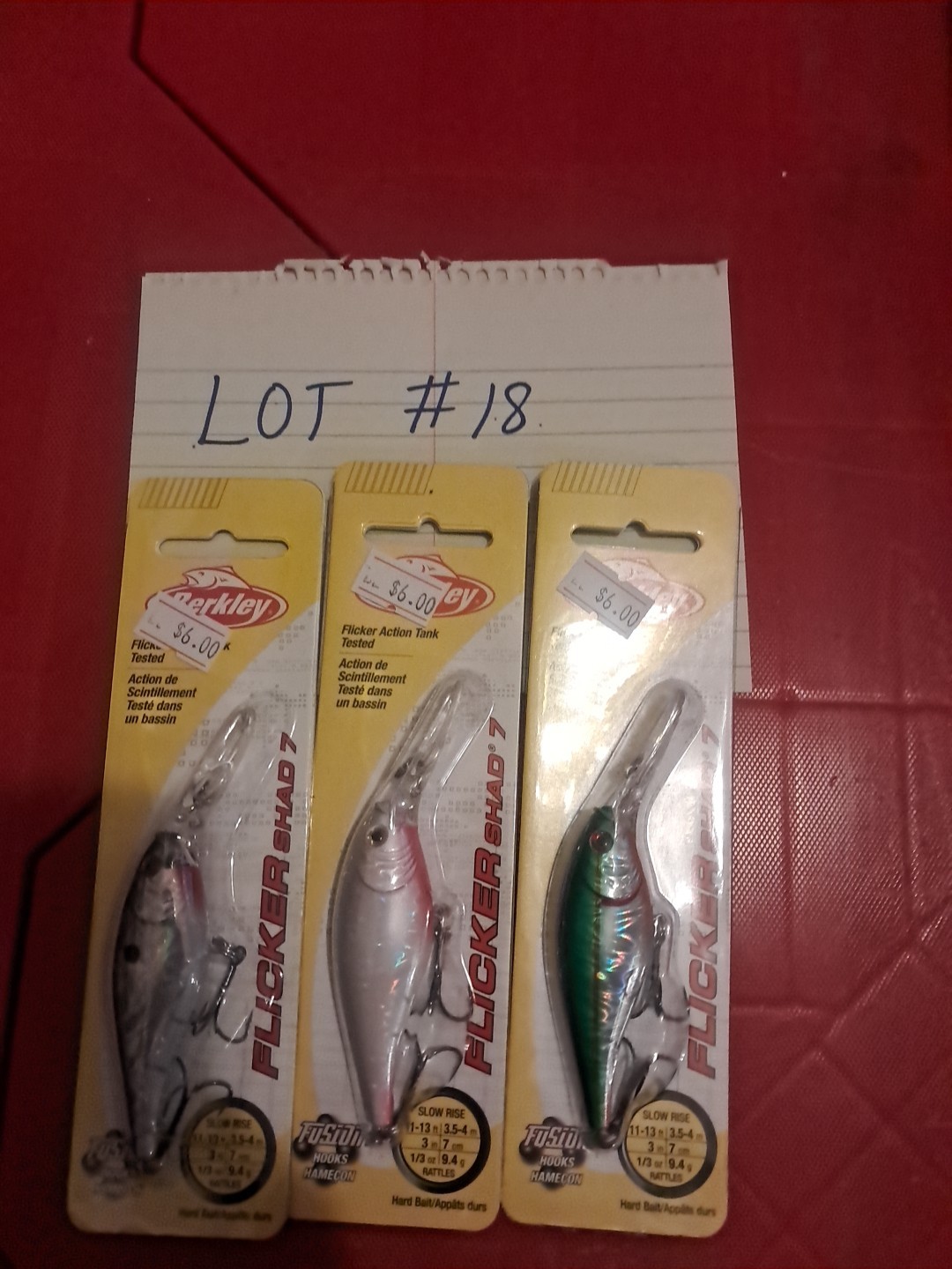 Berkley Flicker Shad 7 Lot Of 3