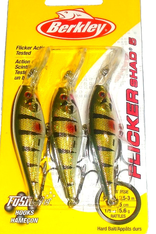 Berkley #5 Flicker Shad Crankbaits (3-Pk-Growler)