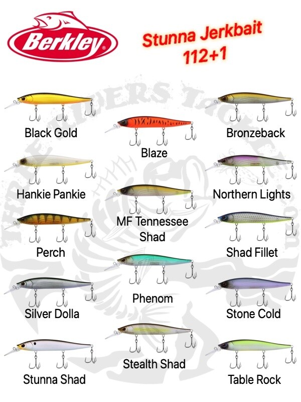 Berkley Stunna Jerkbait 112 + 1 – Choose Color