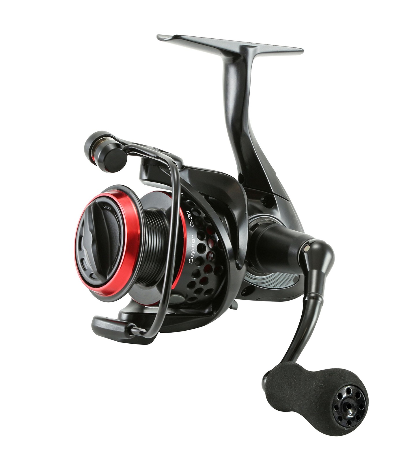 okuma Ceymar Spinning Reel Size 10 – 5Lb Max Drag Pressure, Black/Red