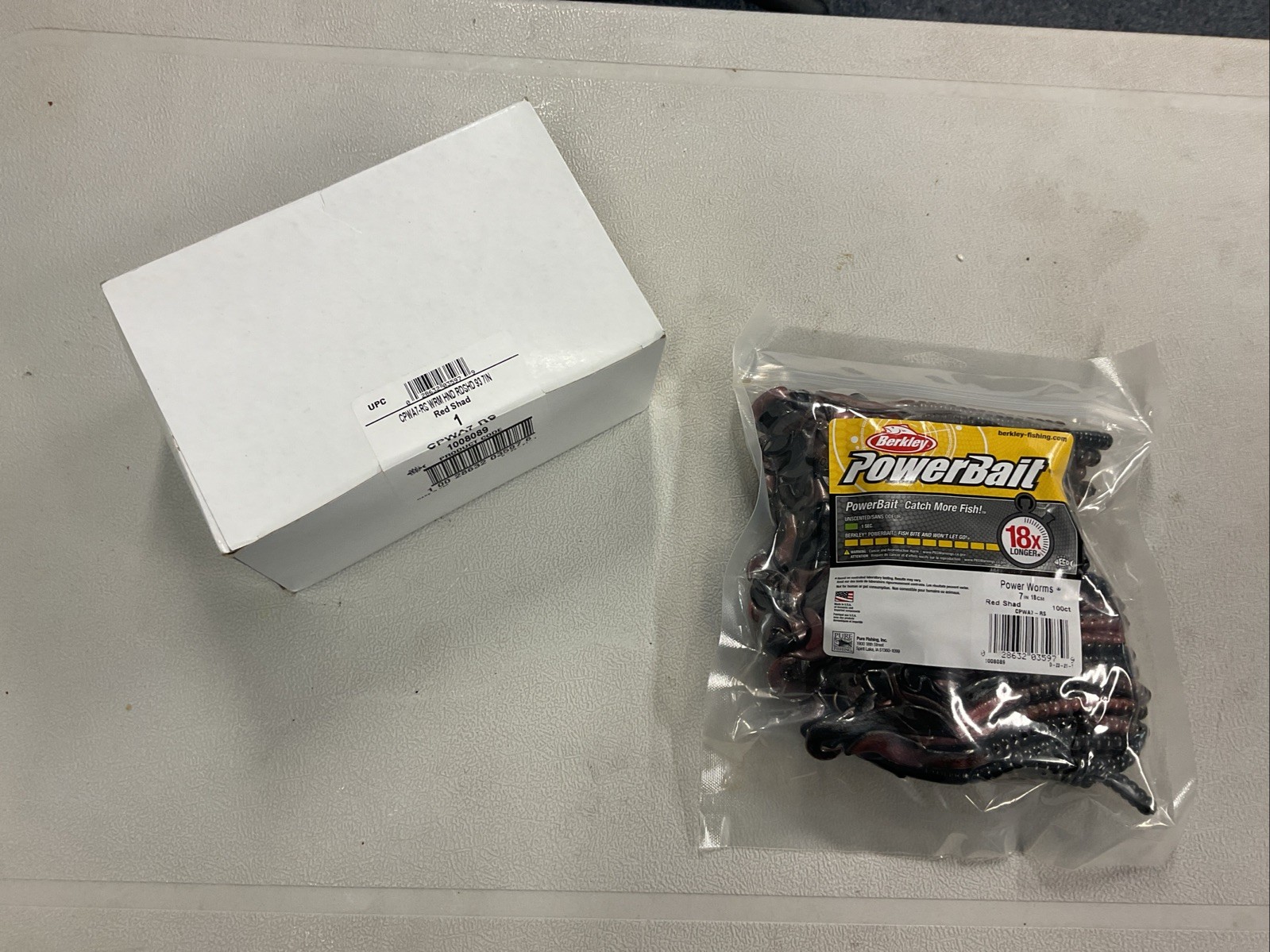 NEW Bulk Bag BERKLEY POWERBAIT 7” POWERWORM Bulk 100ct Red Shad