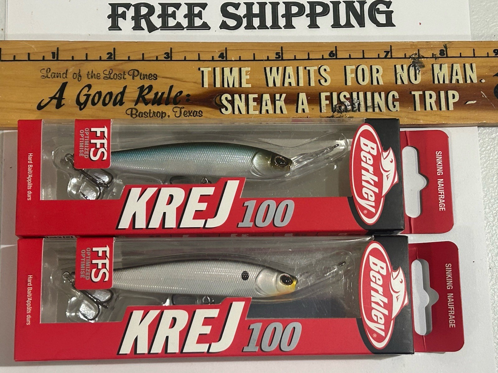 LOT OF 2 Berkley KREJ 100  100mm 1/2 oz  FFS Optimized  2 DIFFERENT COLORS SHOWN