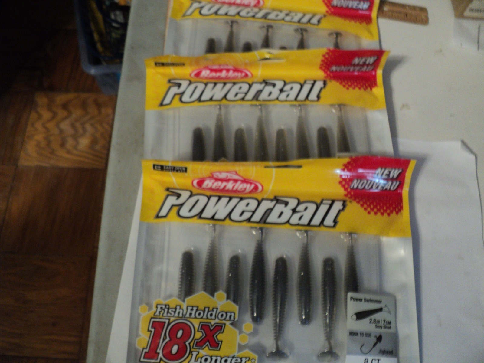 3 – 8 COUNT PACKS BERKLEY POWERBAITS POWER SWIMMERS 2.8 INCH (MIXED) NIP