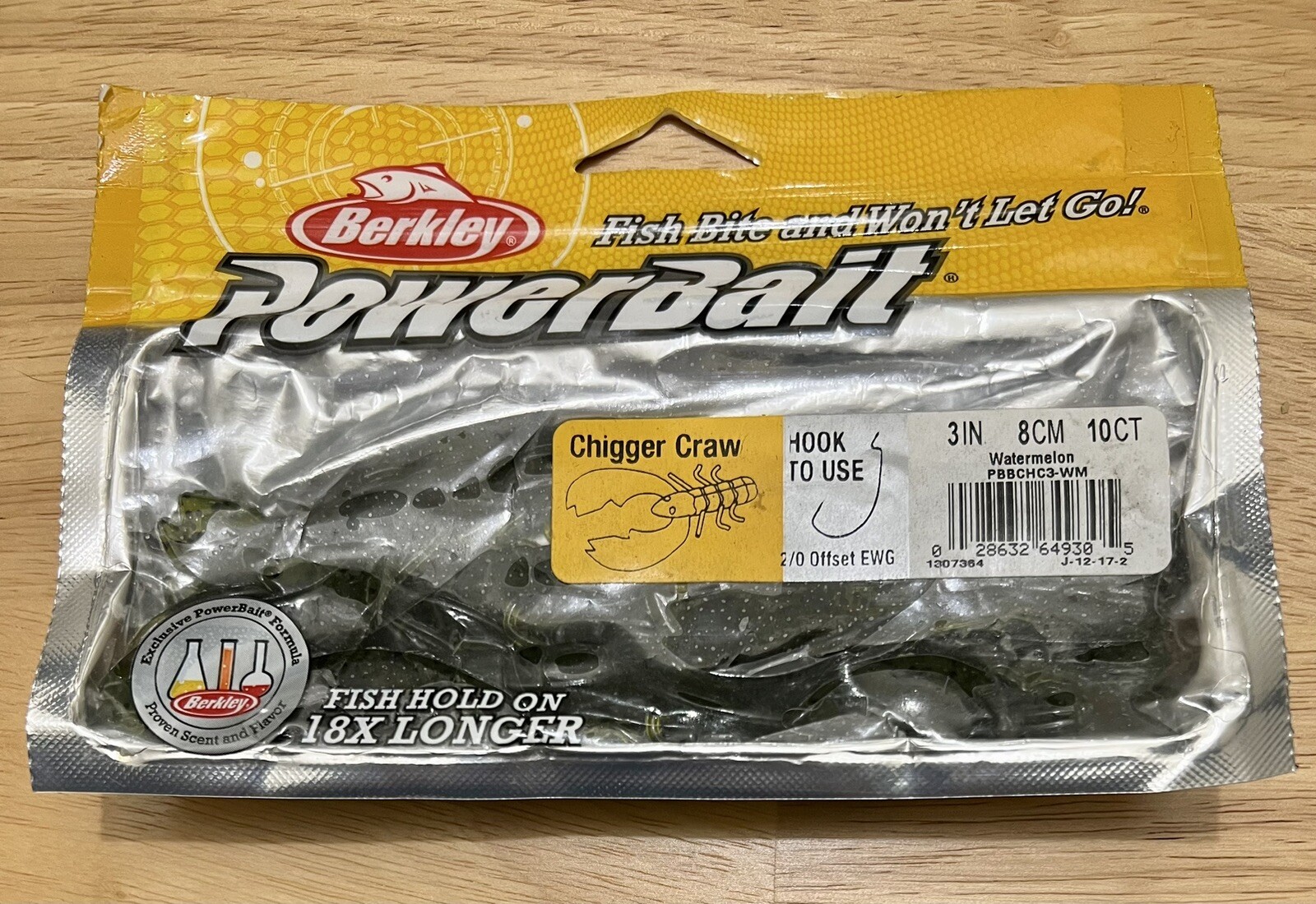 Berkley Powerbait Chigger Craw, Bass Fishing, Brand New! Free Shipping! NWT!