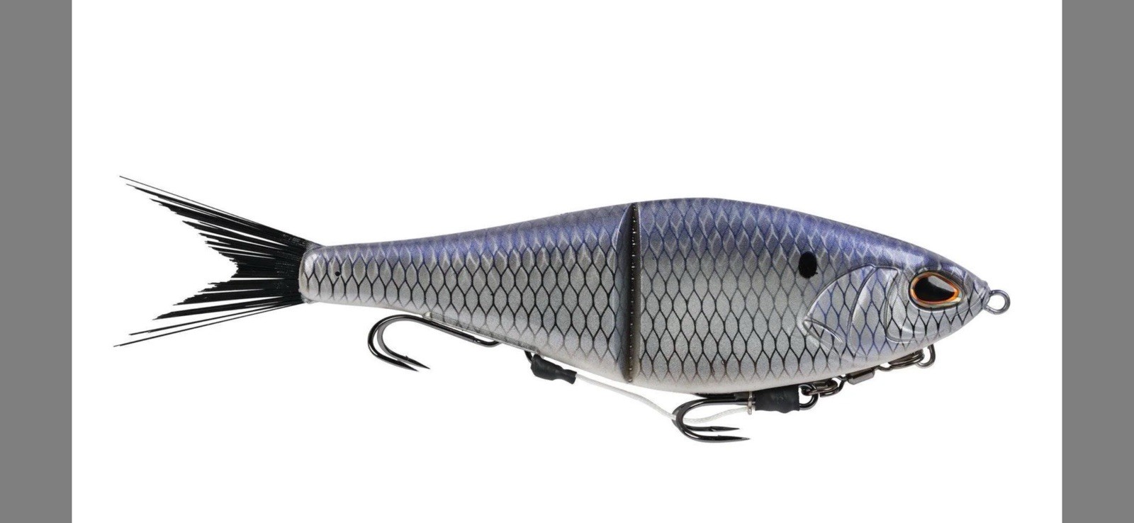 Berkley Powerbait ChopBlock 8 Slow Sink 8” 2.2oz 2/0F-3/0R Hooks Chrome Gizzard