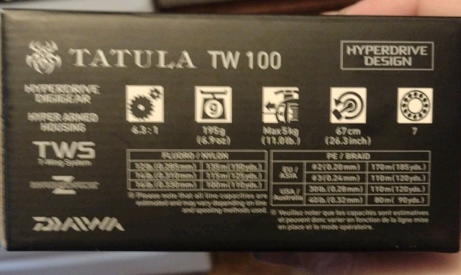 Daiwa Tatula Tw 100 6.3:1 6.9 Oz.
