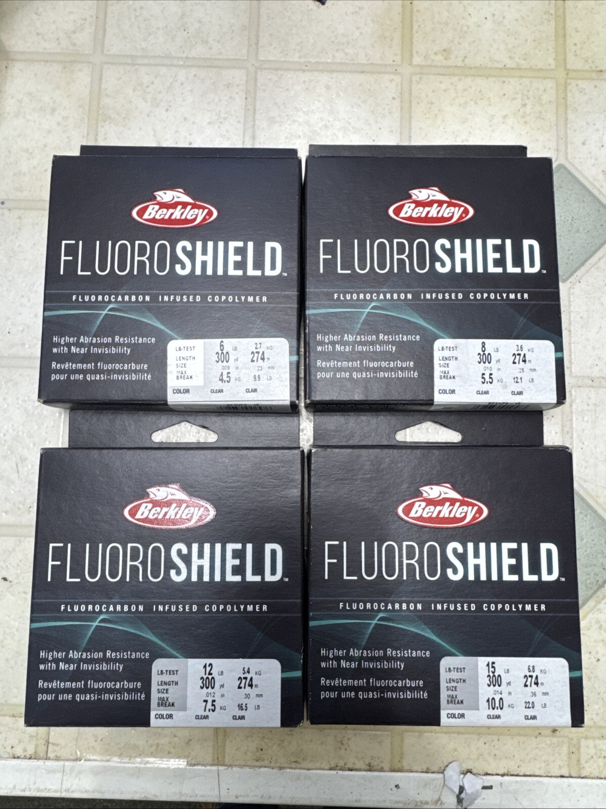 Berkley Fluroshield Fluorocarbon Infused Copolymer Line Lot 4