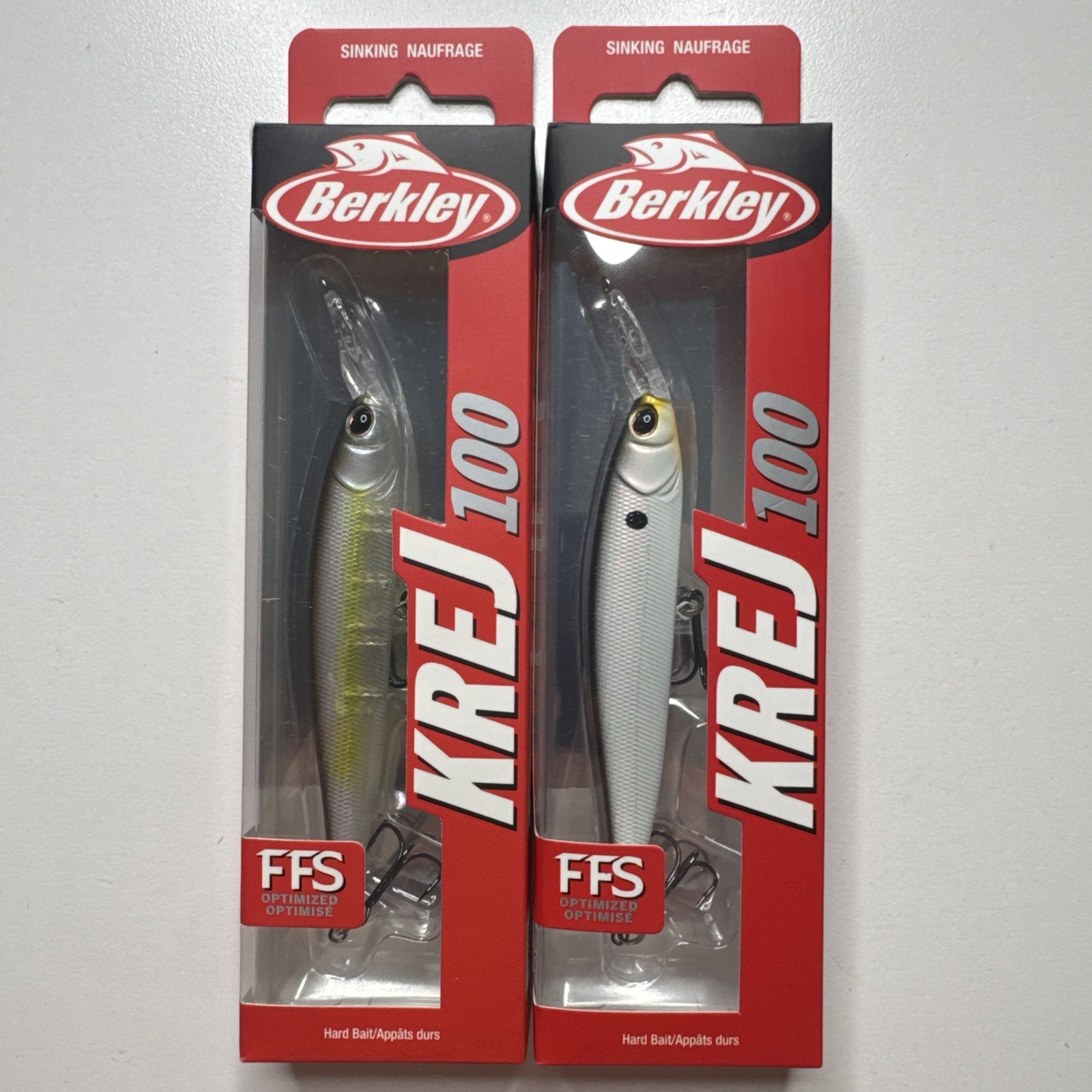 2 – Berkley Krej 100 FFS Jerkbaits Stunna Shad & Stealth Shad Brand New 🔥