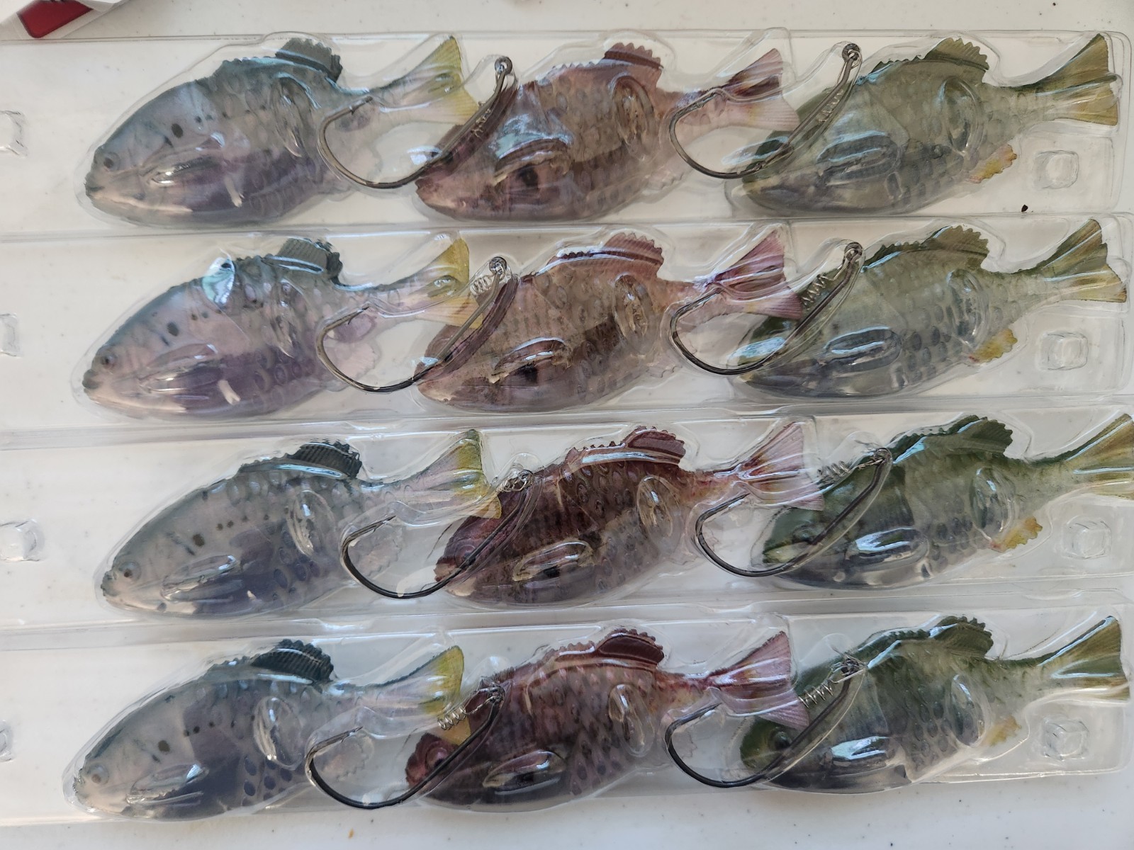 Berkeley Saltwater Gilly 4″ Pack of 12 With 8 hooks total