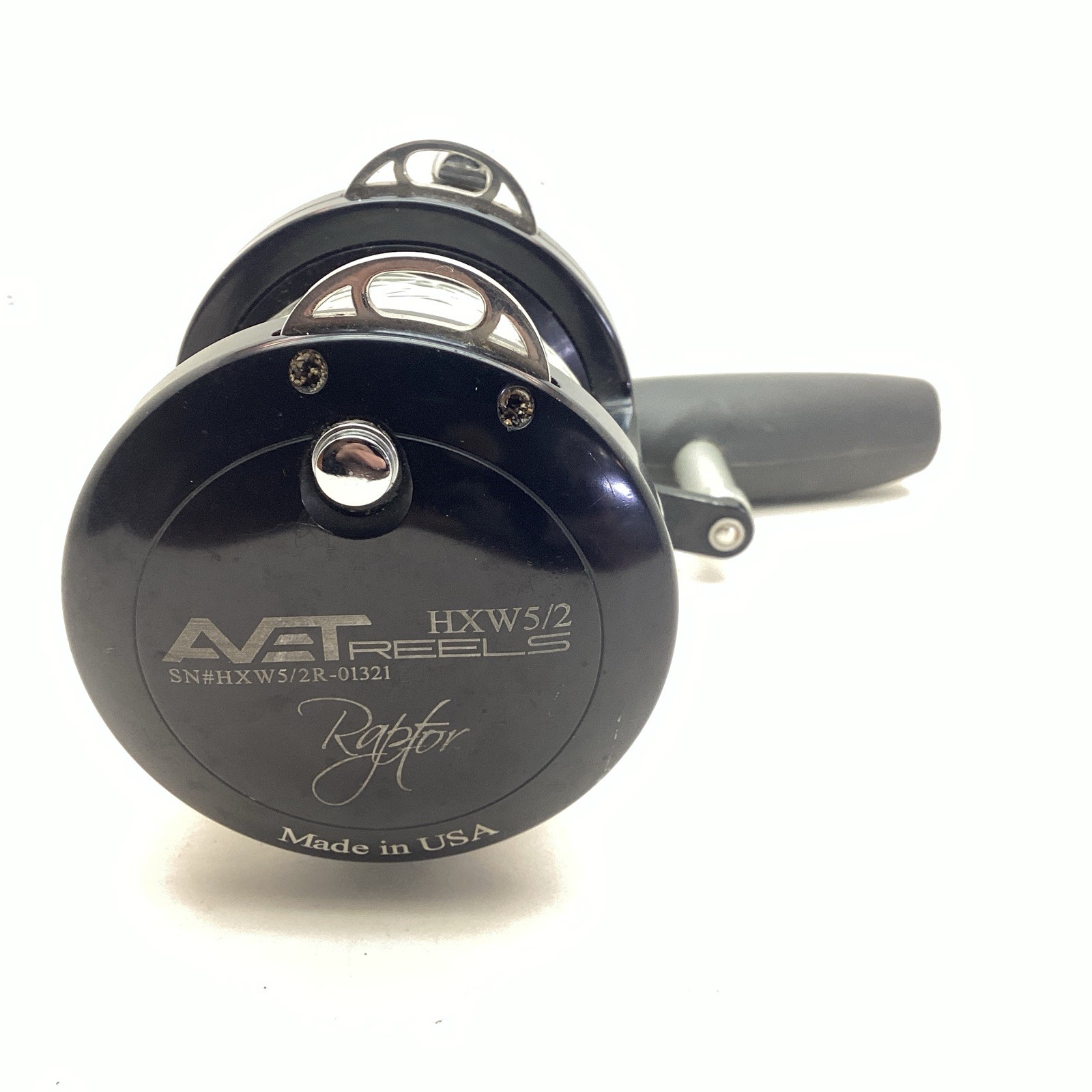 Avet HXW 5/2 Raptor Two-Speed Lever Drag Casting Reel Right Handed Black Nice!