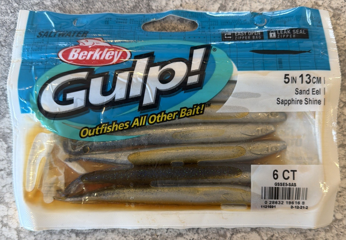 Berkley Gulp Saltwater 5” Sand Eel Sapphire Shine