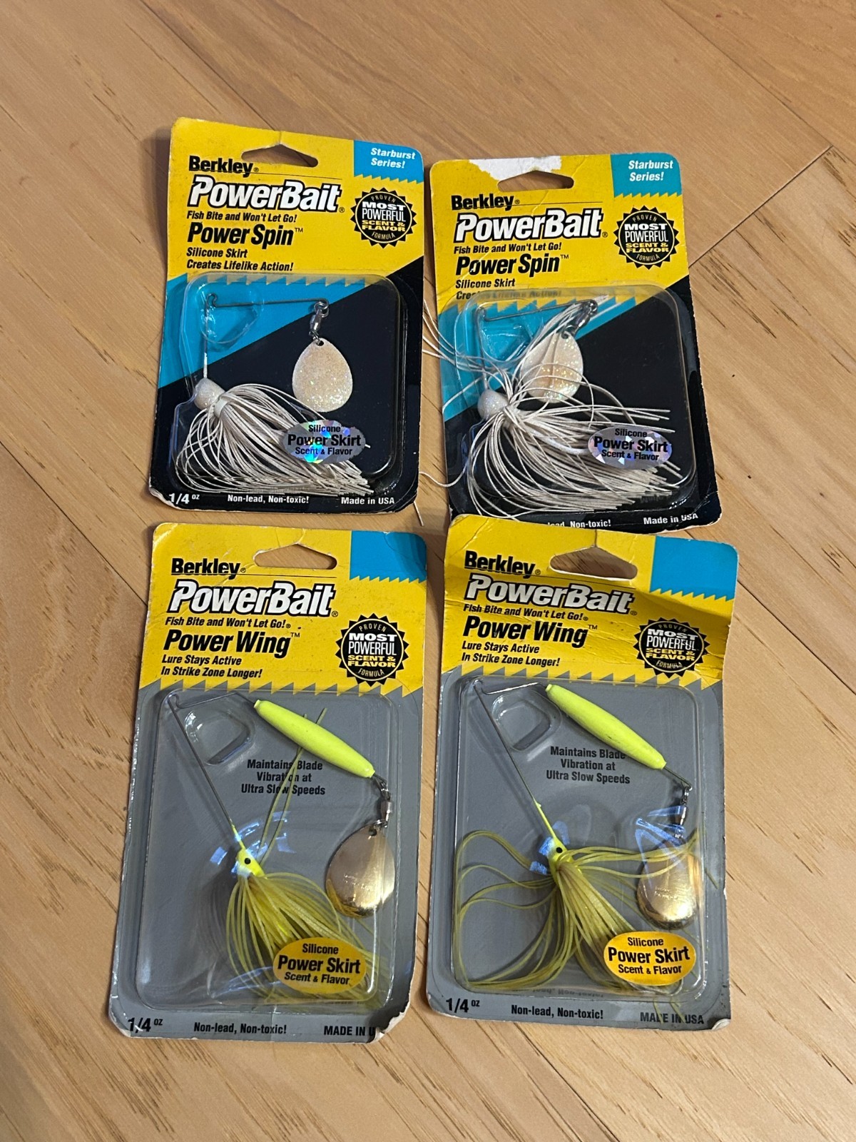4 New Berkley PowerBait Power Spin and Power Wing Spinnerbaits
