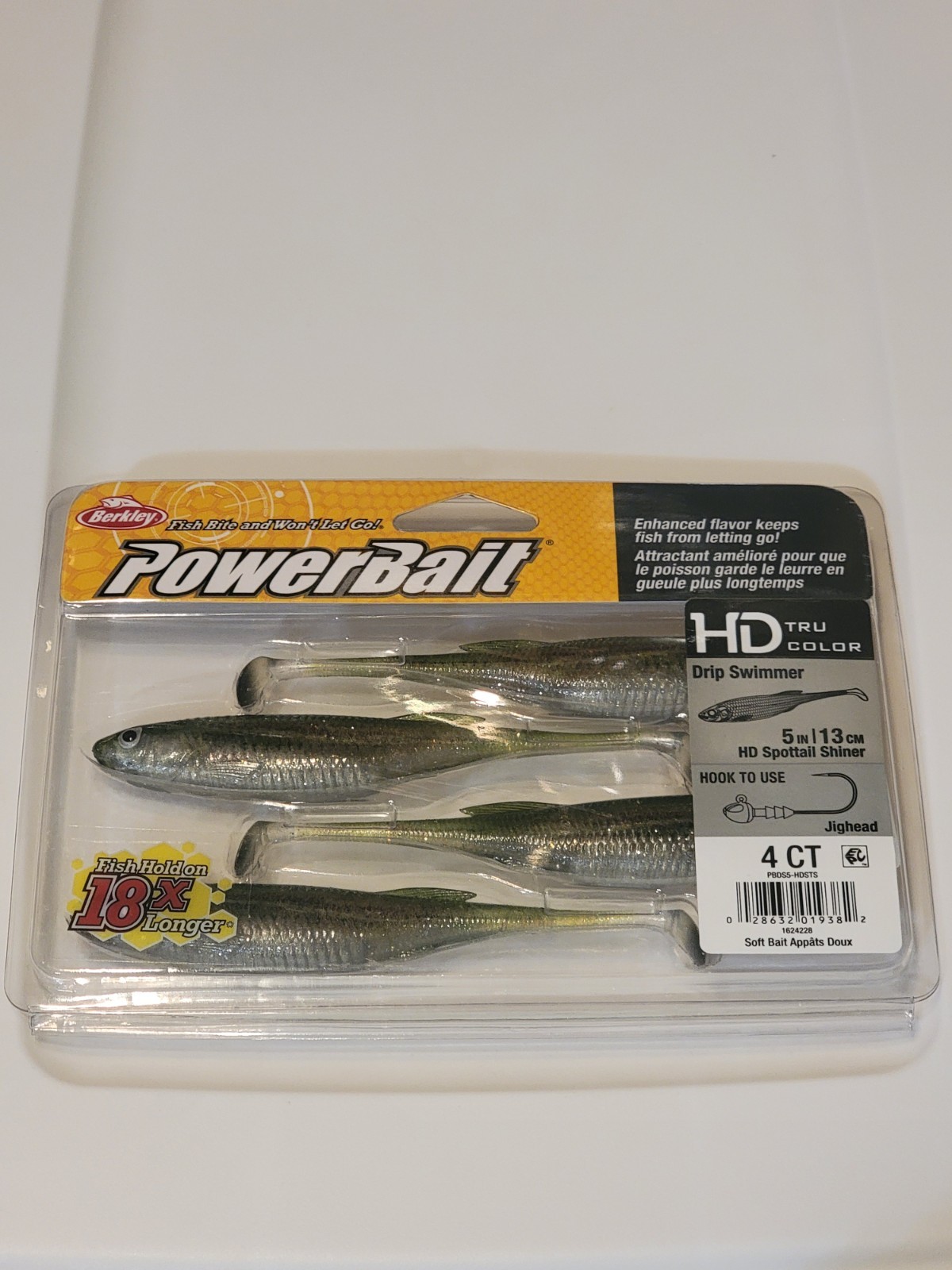 PowerBait HD Shiner Drip Swimmer Paddle Tail Swim Bait Qty 1 Bass Walleye