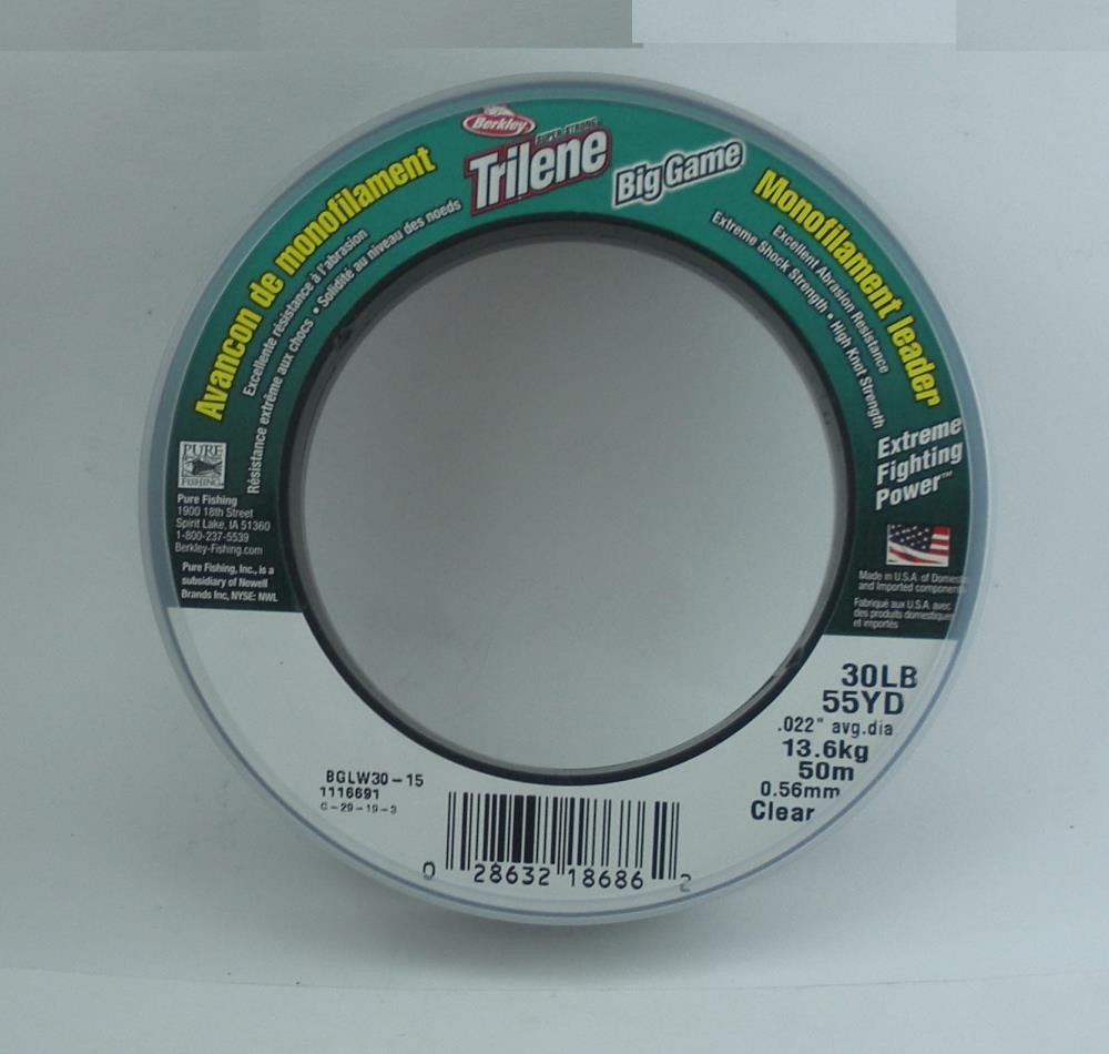 Berkley 1116691 BGLW30-15 Big Game Leader 30 lb. Test 55 yds