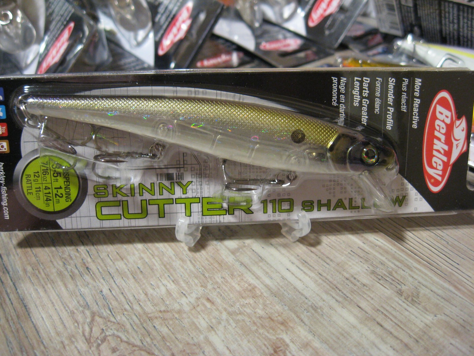 Berkley 4 1/4″ Skinny Cutter 110 Shallow Fishing Lure 7/16 Oz Tennessee Vapor