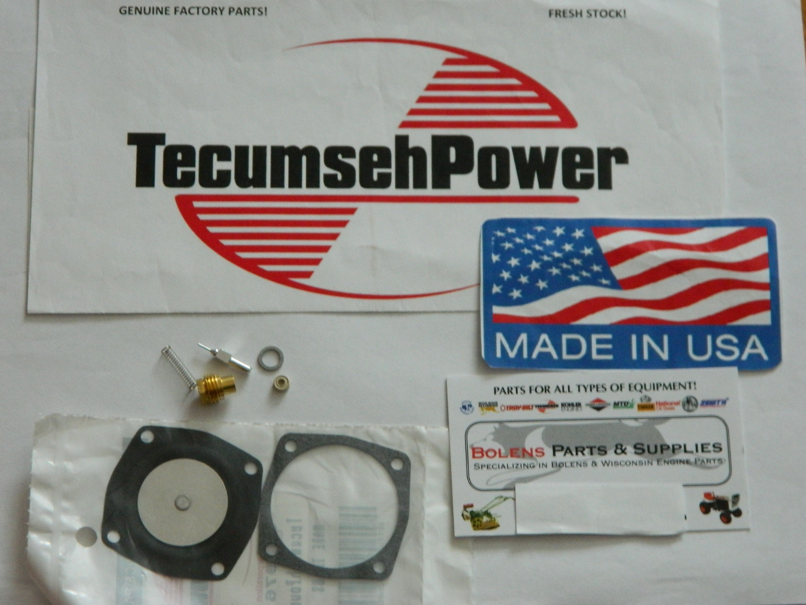 GENUINE 630932A Tecumseh Carb Kit 630978 Fits Jiffy Ice Auger AH600 AV520 HSK600