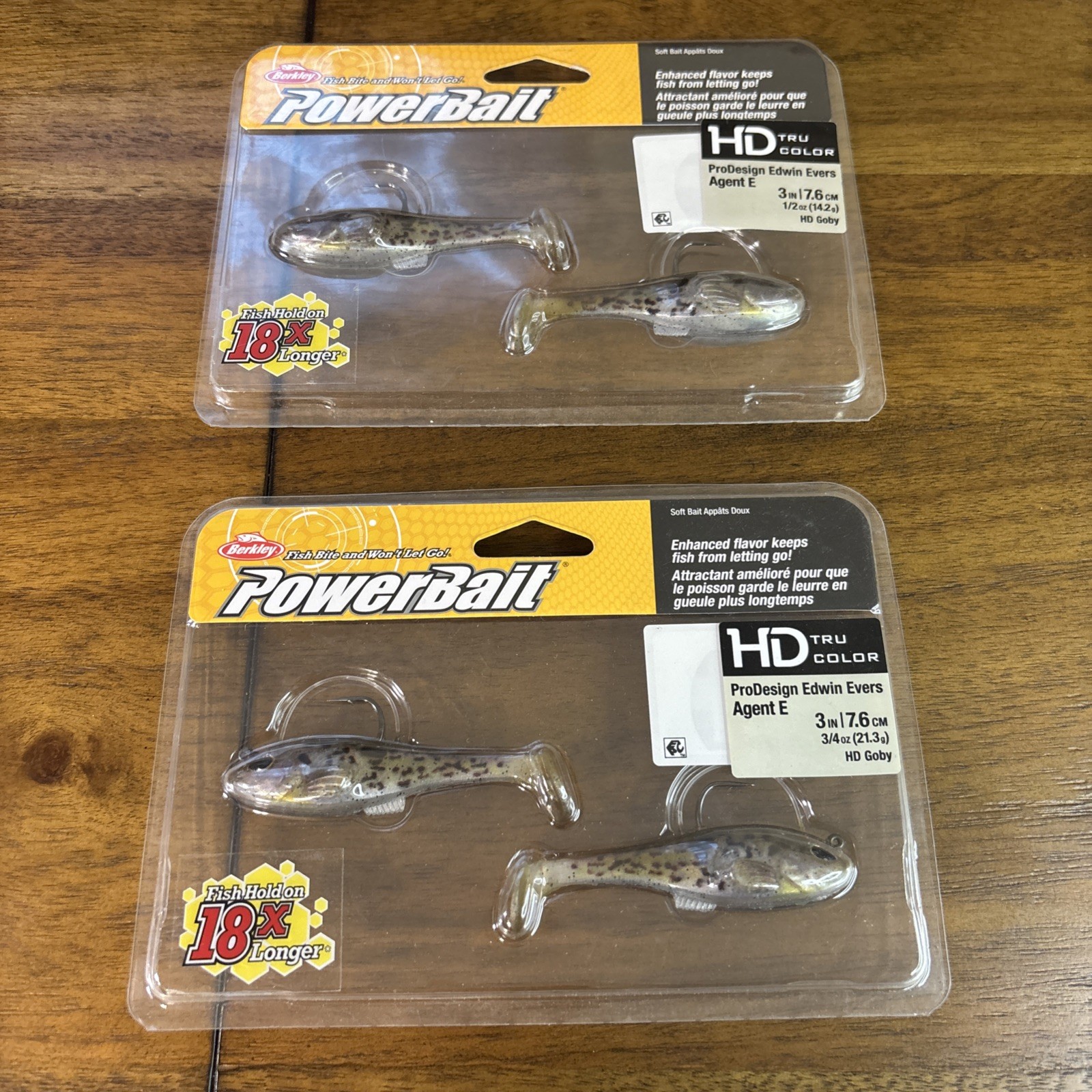 BERKLEY POWERBAIT AGENT E SWIMBAIT – 2 PACKS – 3 Inch 1/2 Oz HD GOBY