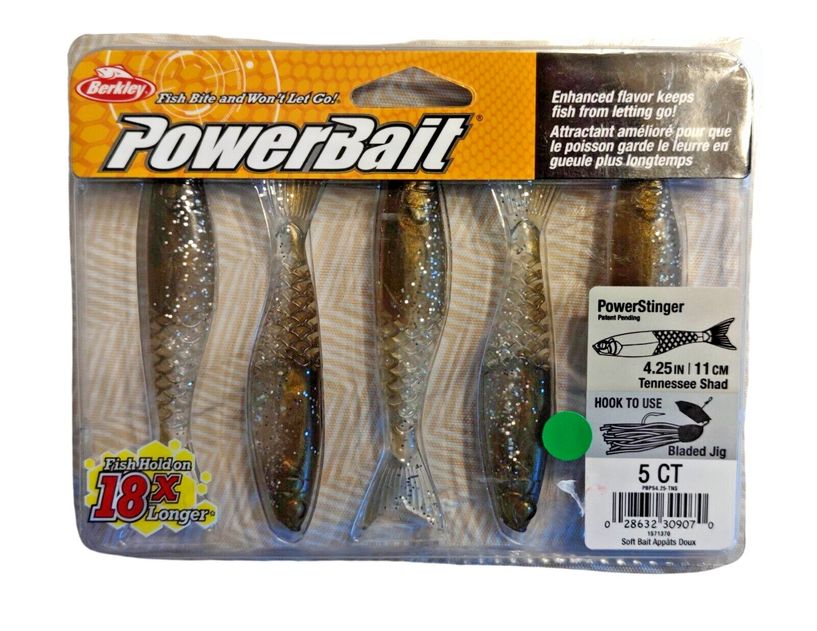 PowerBait PowerStinger 4.25 in. Tennessee Shad 5 Count
