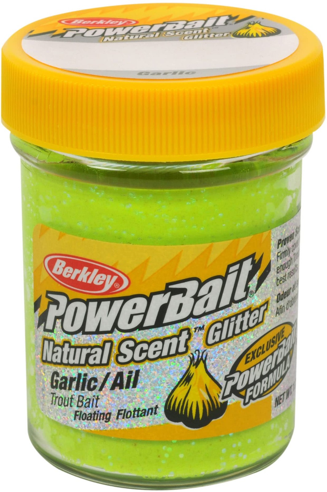 Berkley PowerBait Natural Glitter Trout Bait , Chartreuse One Size,