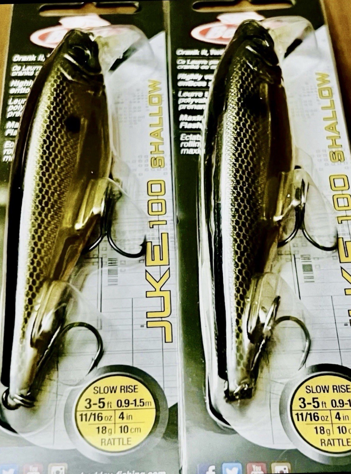 2 Berkley JUKE 100 Shallow BHBJS100-FLGD Jerkbait Fishing Lures FOOLS GOLD – NEW