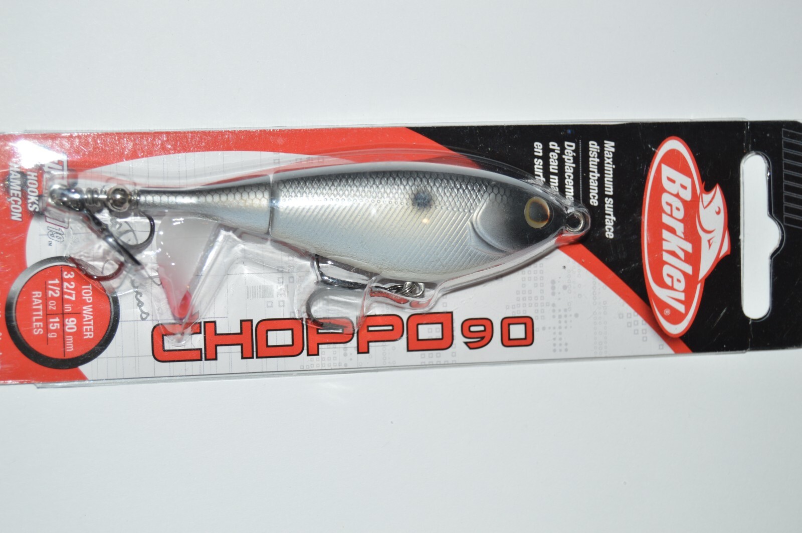 berkley choppo 90 bass surface lure 3 2/7″ 1/2oz rattles mf shad