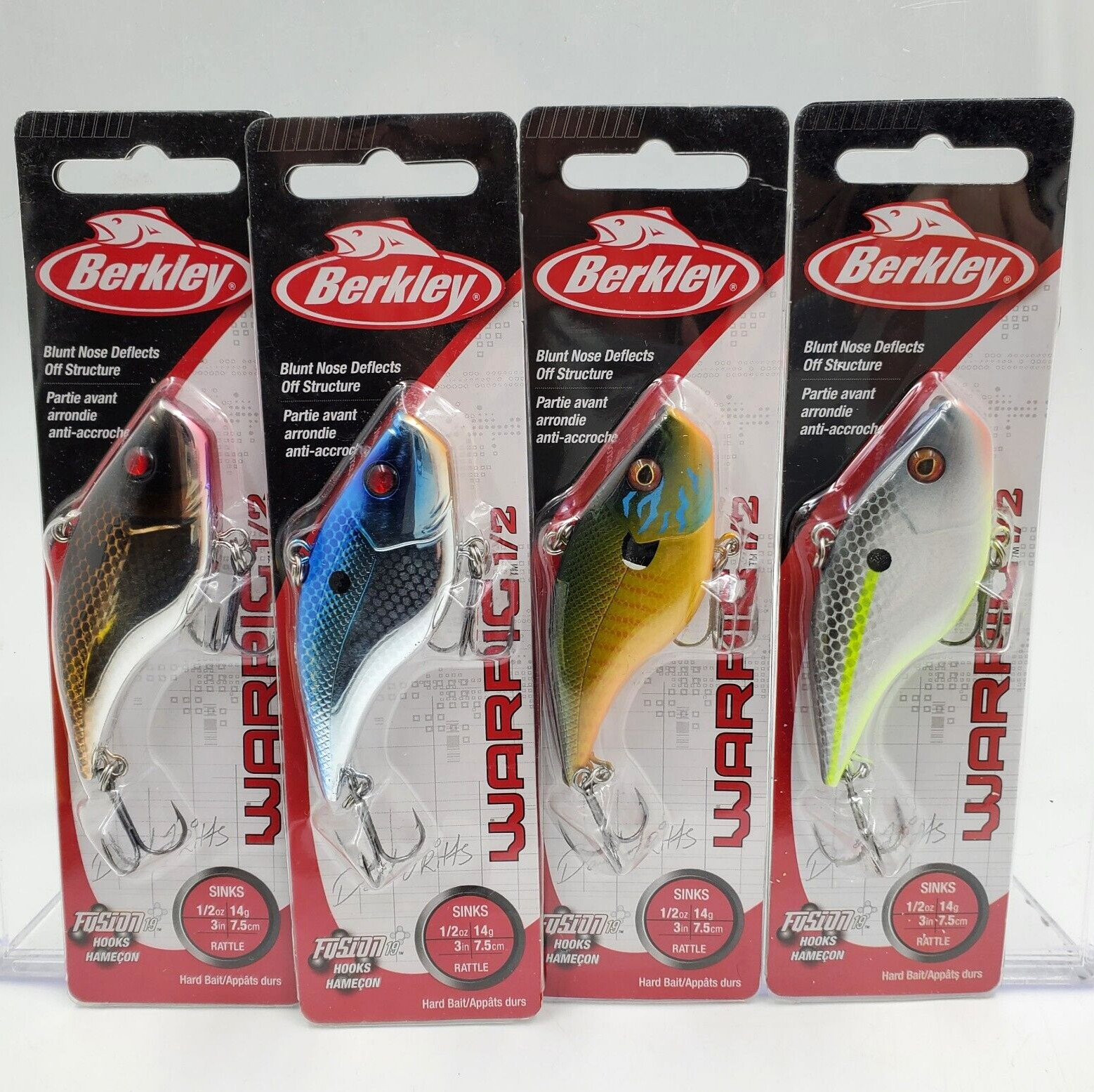 Berkley Warpig 1/2 oz Sinking Lipless 3″ Rattle Blunt Nose Crankbait Pick Color