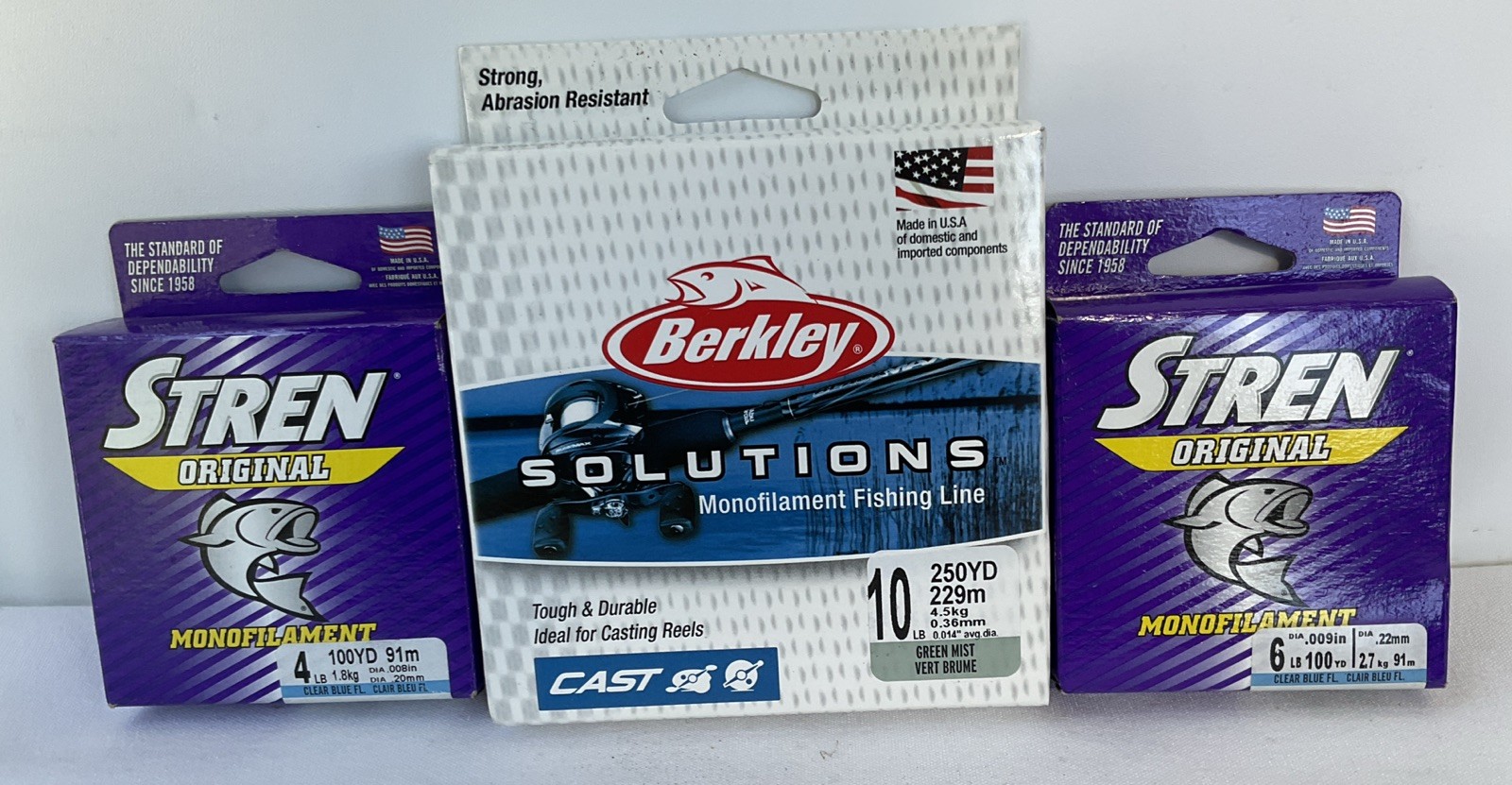 3-Berkey/Stern Fishing Line 4-100YD/6-100YD/10-250YD New !!!