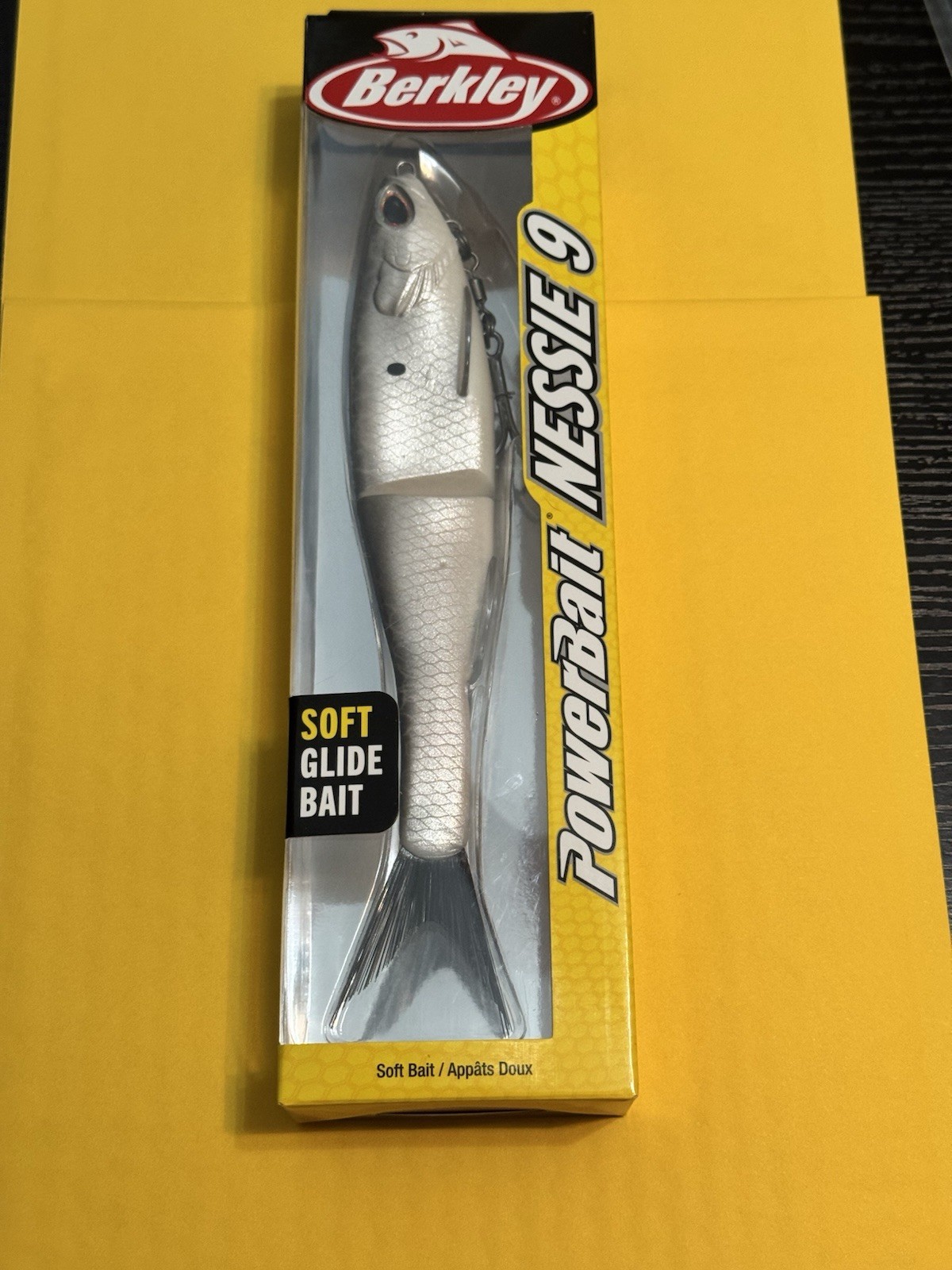 Berkley Powerbait Nessie Soft Glide Bait Slow Sink 9” 2oz  2/0 Hooks  Burnt Bone