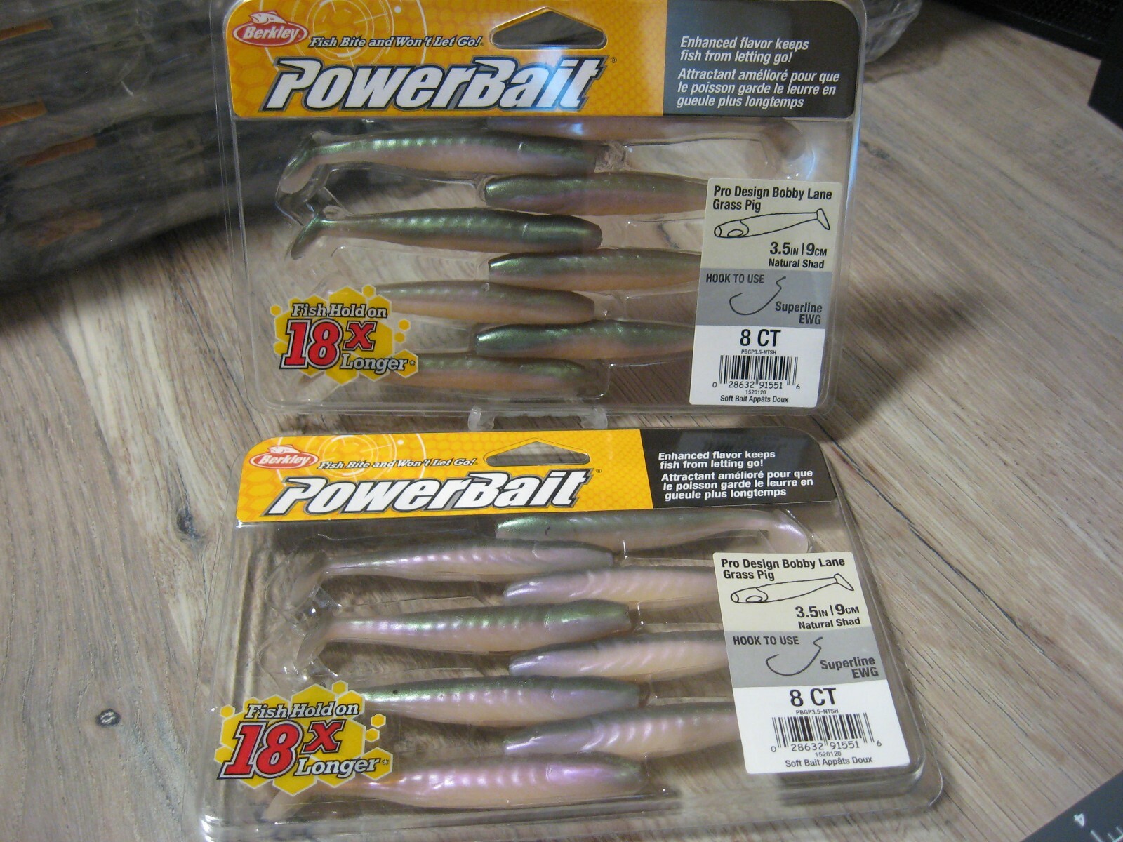 2 Packs Berkley 3.5″ Grass Pig Soft Fishing Swim Baits Natural Shad Color