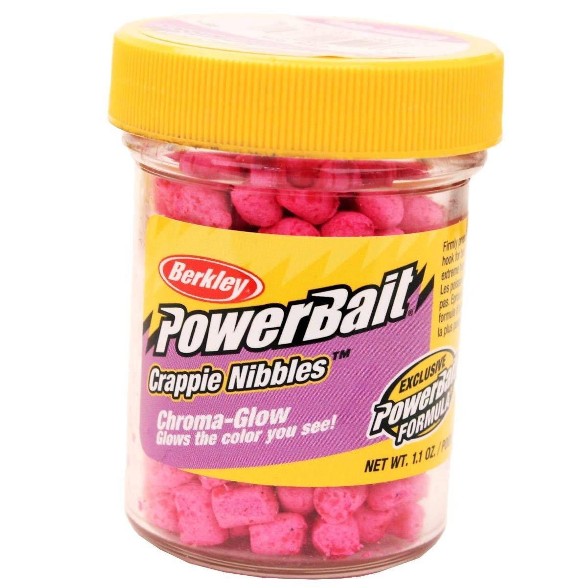 Berkley Powerbait Glow Pink Crappie Nibbles 1 Oz Fishing Attractant Tipping Jigs