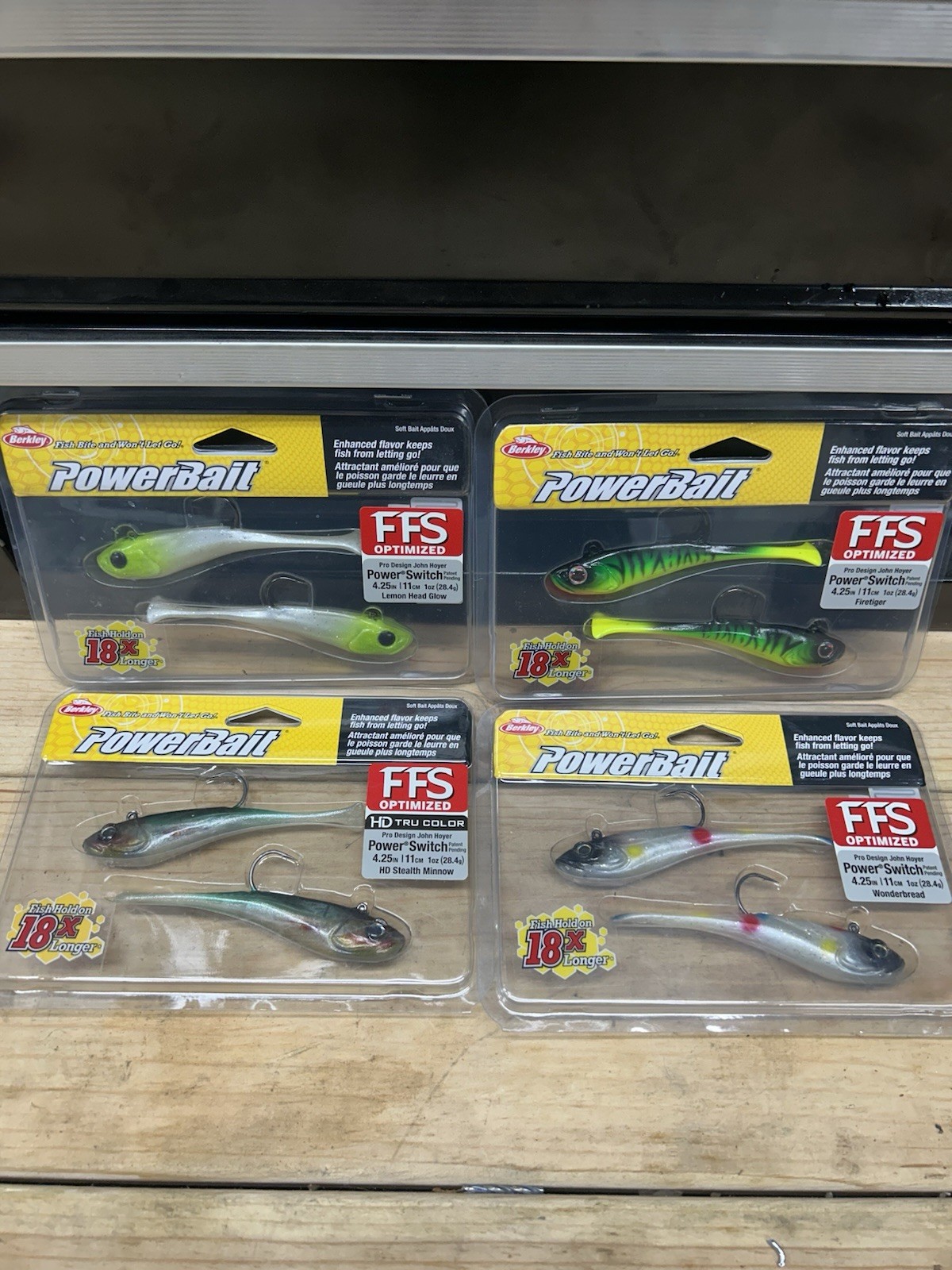 Berkley PowerBait PowerSwitch Swimbait Lot of 4