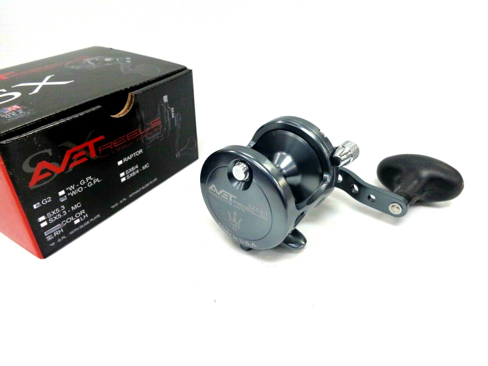 Avet SX5.3 G2 NGP Single Speed Lever Drag Reel – Right Hand – GUNMETAL
