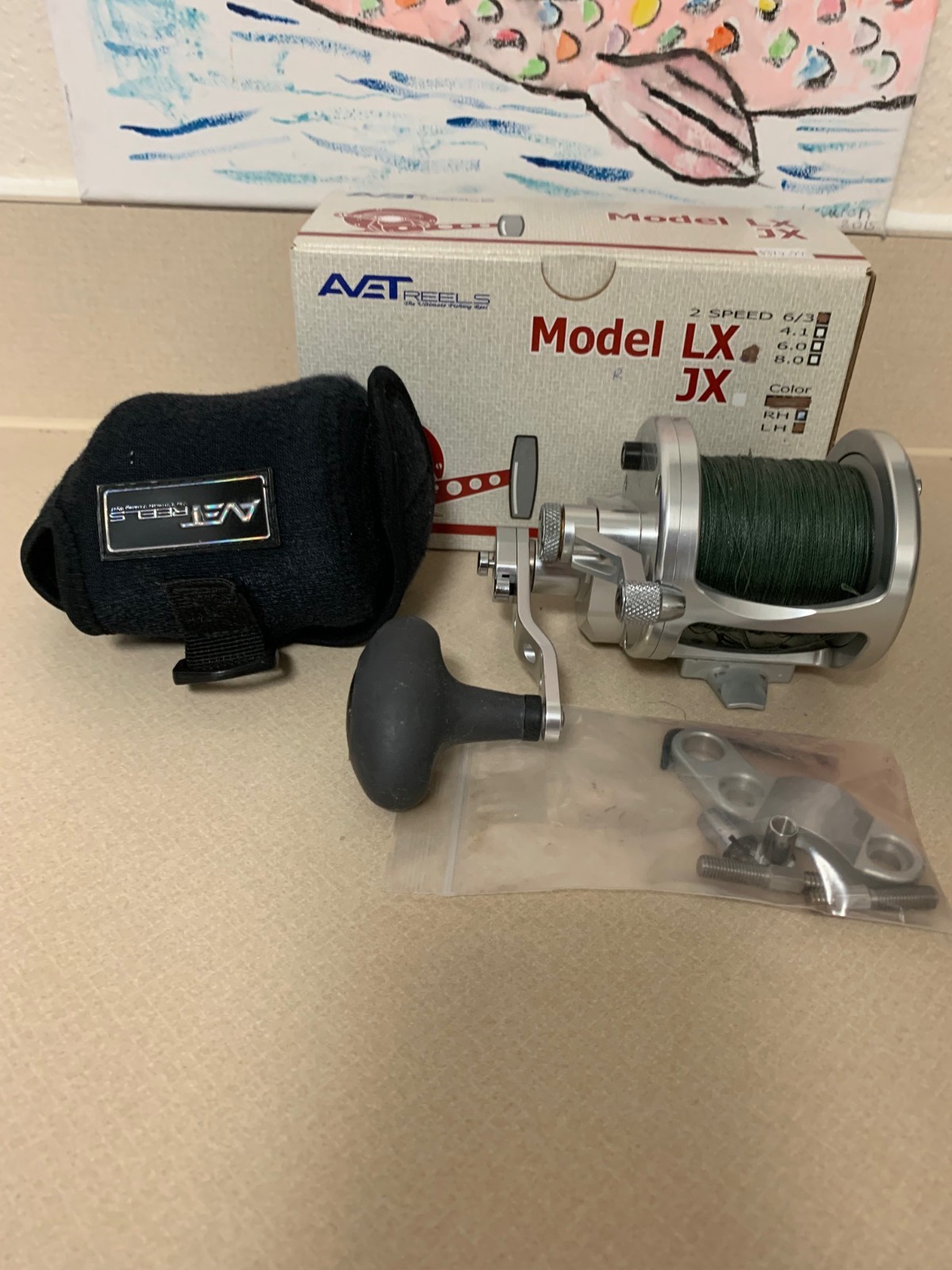 Avet LX 6/3 2 Speed Fishing Reel with Cover, Left Handed