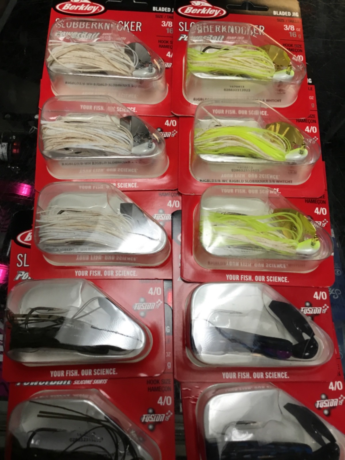 (10) BERKLEY SLOBBERKNOCKER BLADED BAIT ASST COLORS NEW FREE SHIPPING