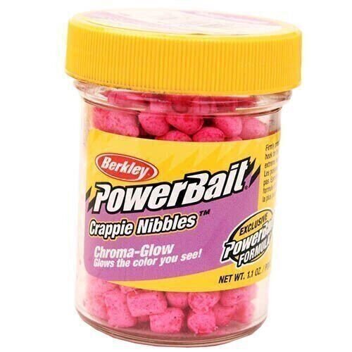 Berkley CNGP PowerBait Chroma-Glow Crappie Nibbles Glow Pink 1oz Fishing