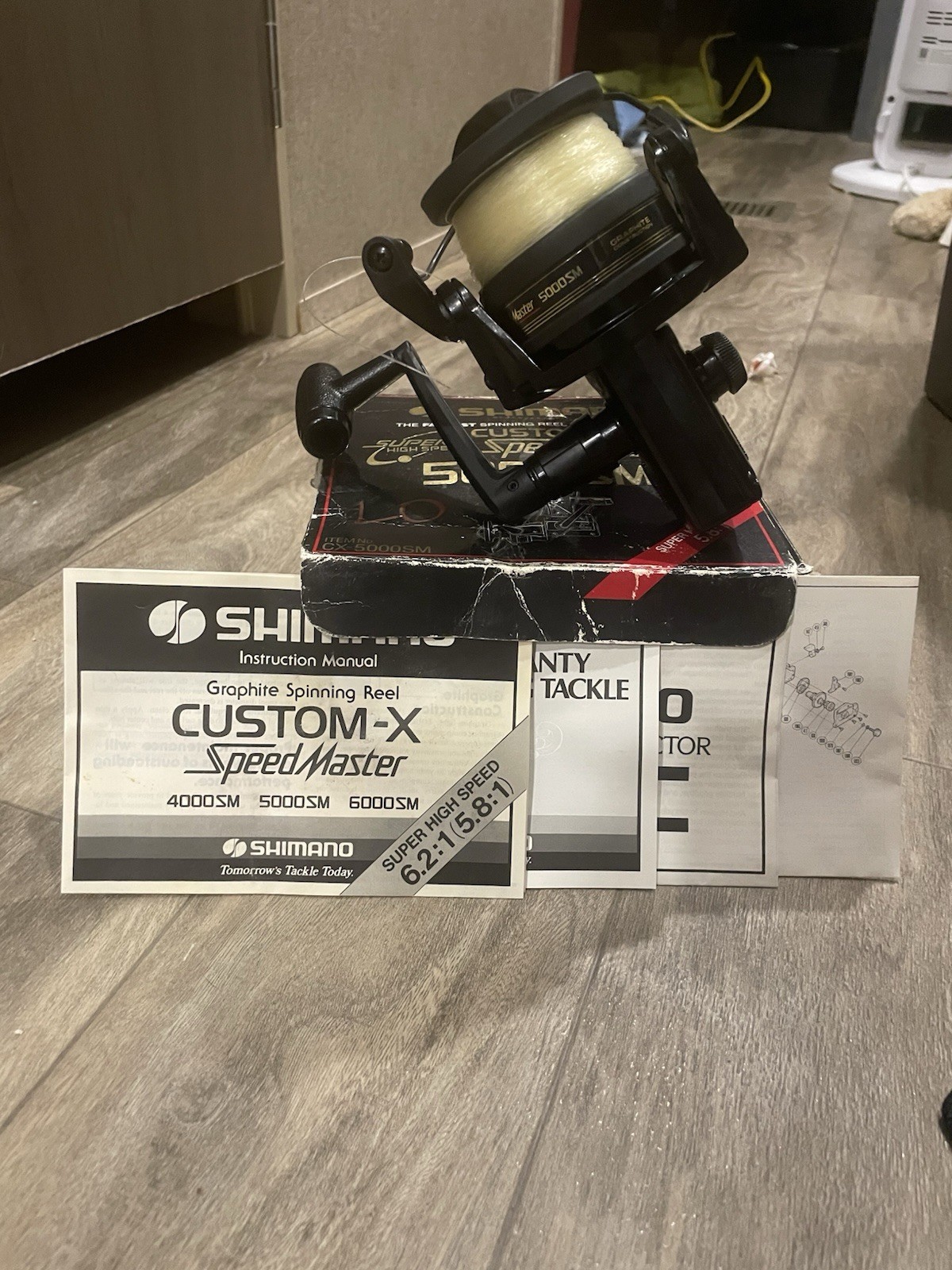 Shimano Custom-X SpeedMaster 5000SM Spinning Reel – Vintage 1988 – Box & Manual
