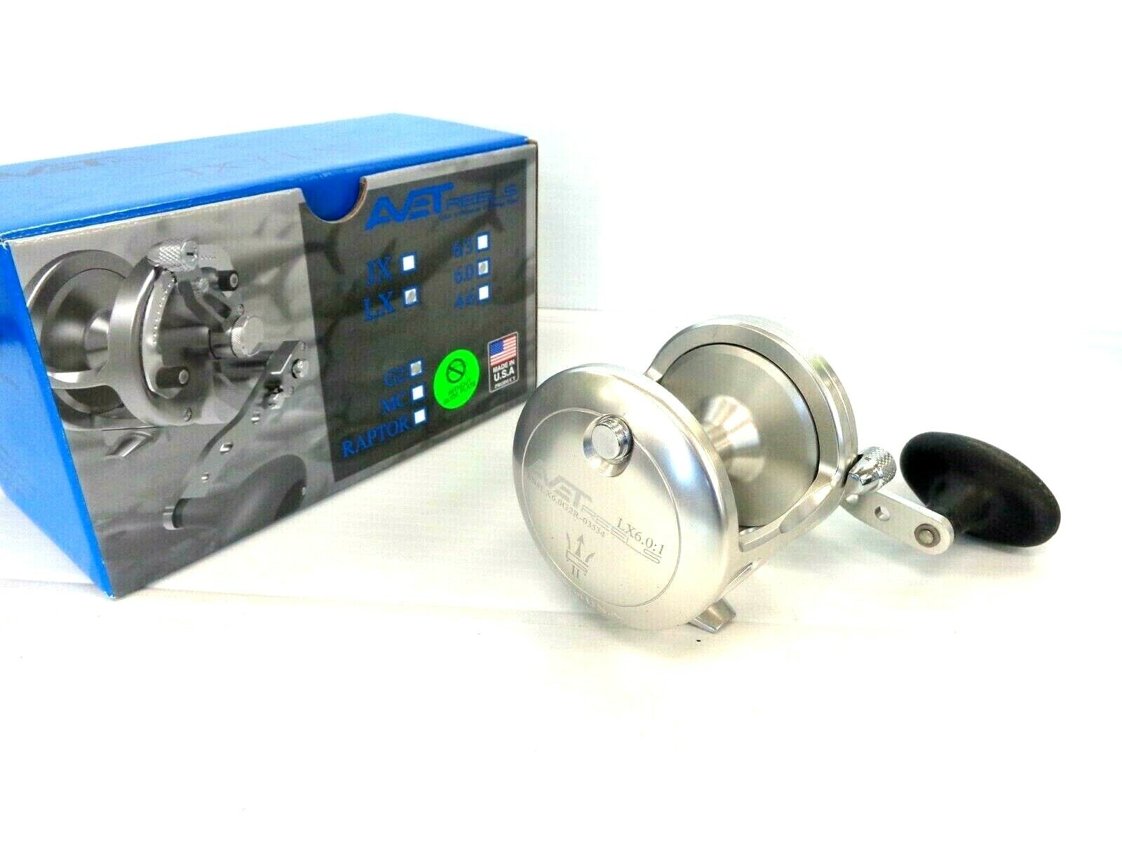 Avet LX6.0 G2 NGP Single Speed Lever Drag Reel – Right Handed – SILVER – New