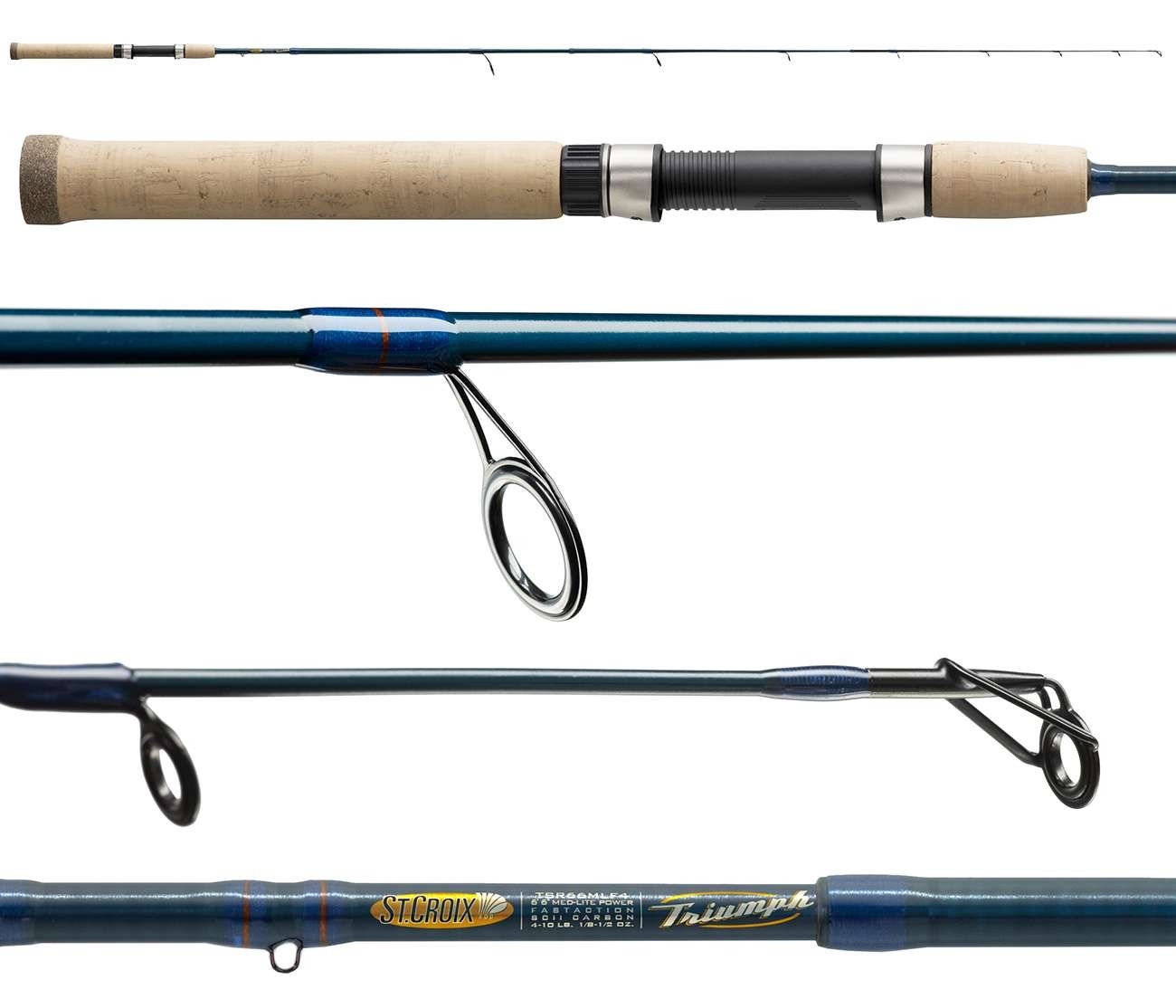 St. Croix Triumph Travel Spinning Rod – 6’6″ Med Fast 4 Piece – TSR66MF4 – NEW!