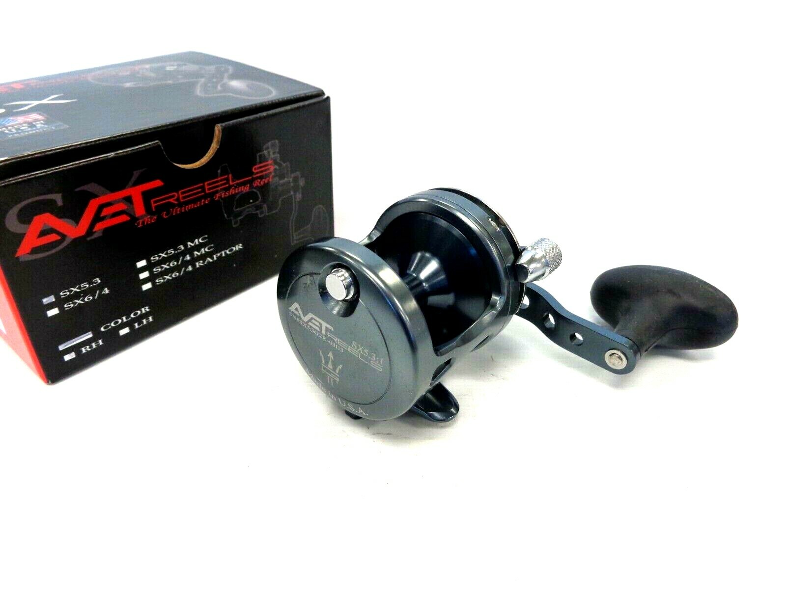 Avet SX5.3 G2 Single Speed Lever Drag Reel w/ Glide Plate Right Hand – GUNMETAL