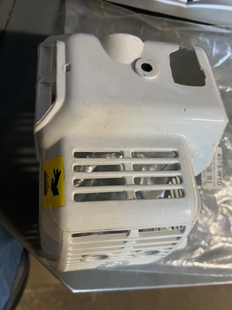 JIFFY Ice Auger 4075-W1D WHITE MUFFLER COVER GENUINE OEM