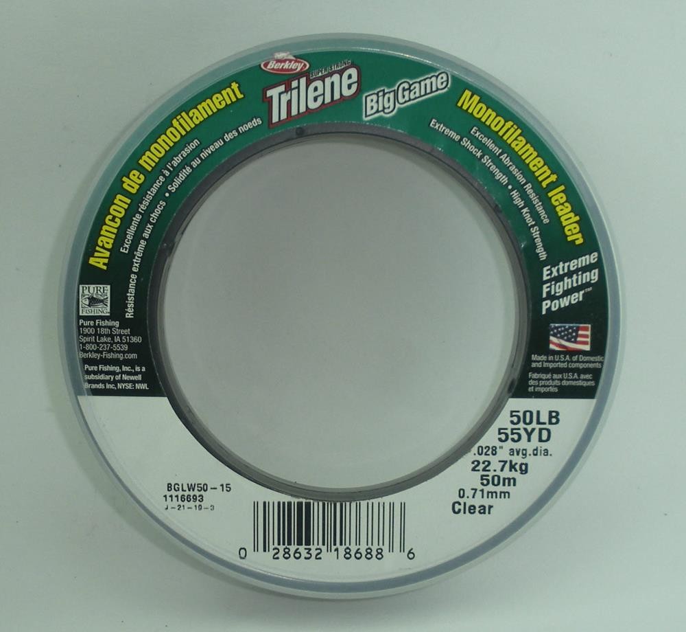 Berkley 1116693 BGLW50-15 Big Game Leader 50 lb. Test 55 yds